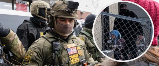 Detienen a niño de 5 años en redada del ICE. / Fotos: AFP y Colegio Columbia Heights. 