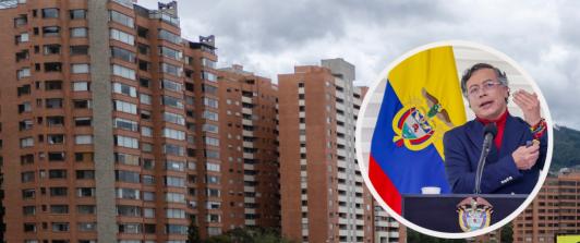 Petro sobre el aumento de arriendos. / Fotos: AFP y Presidencia.