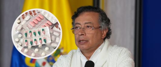 Petro sobre precios de medicamentos. / Fotos: Presidencia y Freepik.