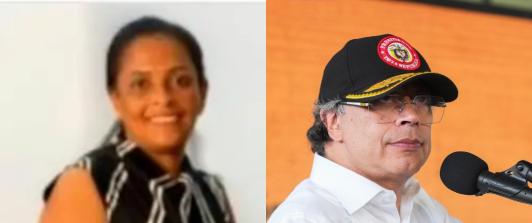 Petro sobre Yohana Rodríguez Sierra. / Fotos: Redes Sociales y Presidencia.