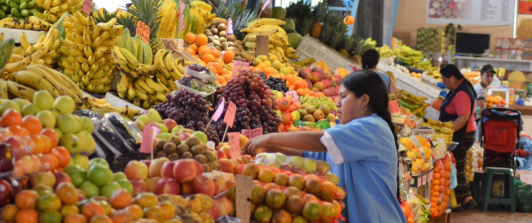 mercado de alimentos, frutas y verduras