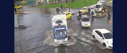 Granizada en Bogotá este jueves: Engativá, localidad más afectada.