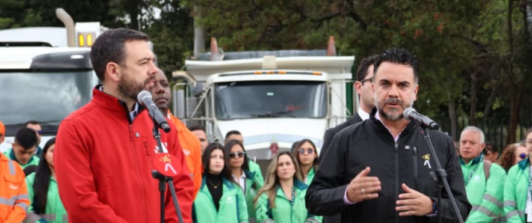 alcalde Carlos Fernando Galán y secretario general Miguel Silva Moyano
