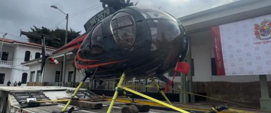 Incautación de helicóptero. / Foto: Fuerzas Militares.