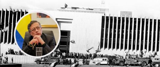 Petro pide desclasificar archivos del Palacio de Justicia. / Fotos: Centro Nacional de Memoria Histórica y Presidencia.