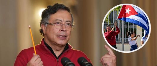 Petro propone solución a Cuba. / Fotos: AFP y Presidencia.