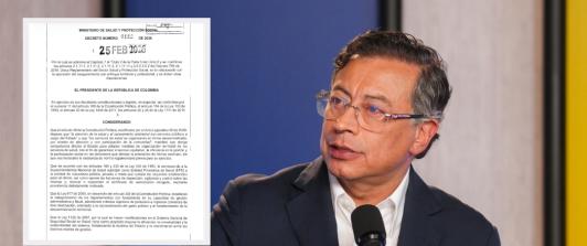 Presidente Petro sobre decreto 0182 de 2026. / Fotos: Presidencia y Redes.