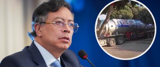 Petro sobre denuncia de carrotanque en Aguachica. / Foto: Presidencia y redes sociales.