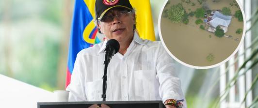 Petro sobre la desecación de ciénagas. / Fotos: Presidencia y UNGRD.