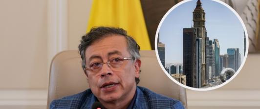 Petro sobre narcotraficantes en Dubái. / Fotos: AFP y Presidencia.