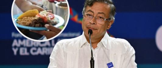 Presidente Petro sobre irregularidades en el PAE. / Fotos: AFP y MinEducación.