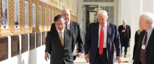 Petro y Trump sobre nombres del narcotráfico. / Foto: Presidencia.