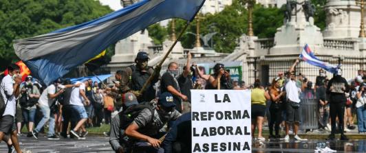 Protestas en Argentina. / Foto: AFP.
