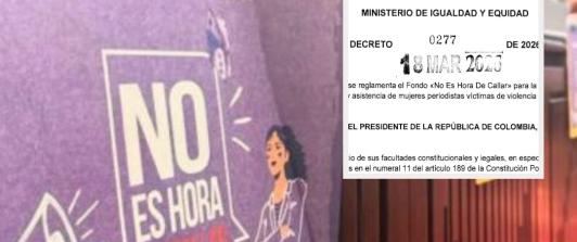 Fondo de No es Hora de Callar. / Foto: Archivo y Decreto.