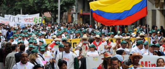 Paro nacional de Fecode. / Foto: AFP.