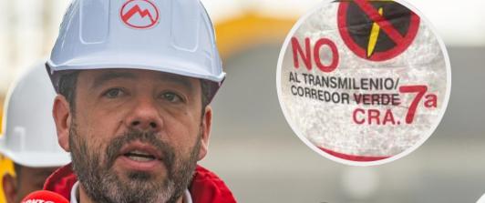 Galán sobre obras en la Cra Séptima. / Fotos: X de Galán y Redes Sociales.