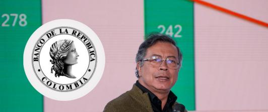 Presidente Petro sobre reservas internacional en el Banrep. / Fotos: Presidencia y Banrep.