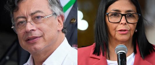 Expectativa por reunión entre Presidente Petro y Delcy Rodríguez. / Fotos: AFP.