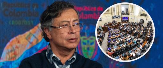 Petro sobre nuevo mapa político en el Senado. / Foto: Presidencia y AFP.