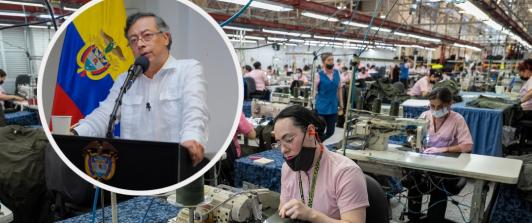 Petro sobre baja tasa de desempleo. / Fotos: Presidencia de la República.