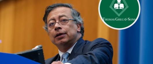 Petro sobre Thomas Greg & Sons. / Fotos: Presidencia y Thomas Greg & Sons.