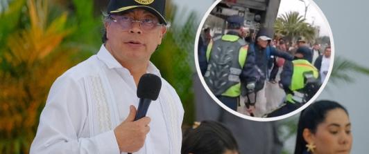 Petro sobre agresión en TM. / Fotos: Presidencia y captura de video.