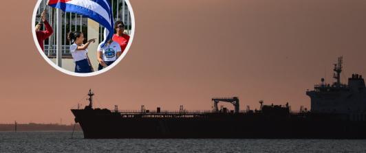 Buque petrolero ruso llega a Cuba. / Fotos: AFP.