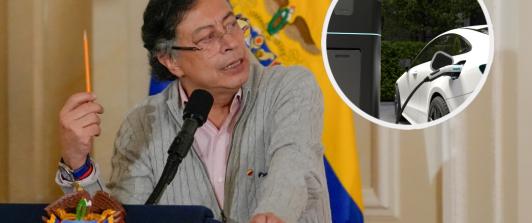 Carros eléctricos. / Foto: Presidencia y Freepik.