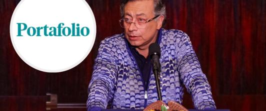 Petro sobre información de Portafolio. / Fotos: Presidencia y Portafolio.