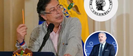 Petro sobre junta directiva del Banco de la República. / Fotos: Presidencia, Banrep y AFP.