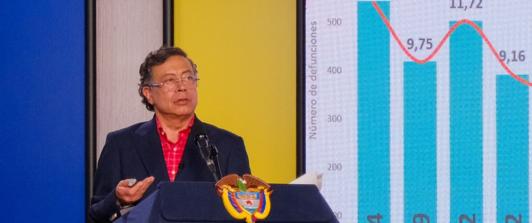 Petro sobre reducción de tasa de mortalidad. / Foto: Presidencia.