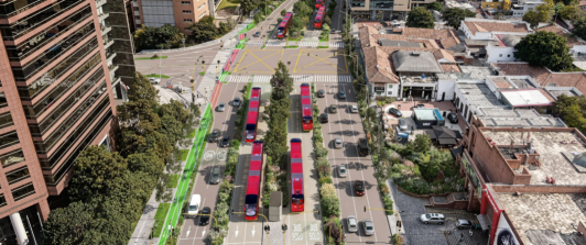 uno de los render del tramo tres del Transmilenio por la Séptima 