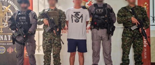 Captura de El Mono en atentado en Cajibío. / Foto: Ejército de Colombia.