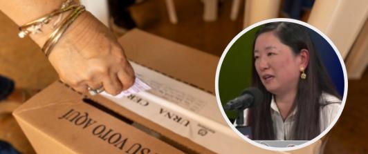 Hanwen Zhang sobre el voto y las encuestas. / Fotos: Registraduría e Inravisión.