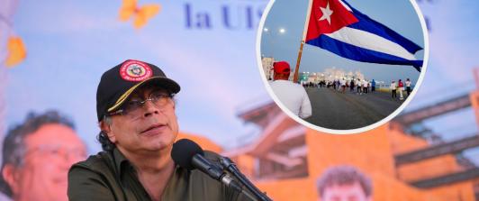 Petro sobre ayuda humanitaria a Cuba. / Fotos: Presidencia y AFP.
