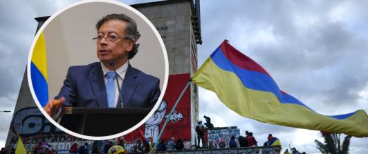 Petro sobre el estallido social. / Fotos: AFP y Presidencia.