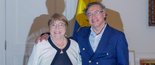 Presidente Petro y Michelle Bachelet. / Foto: X Gustavo Petro. 