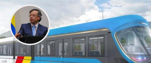 Petro sobre regiotram del Norte. / Fotos: Gobernación de Cundinamarca y Presidencia.