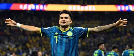 Luis Díaz en el Mundial. / Foto: AFP.