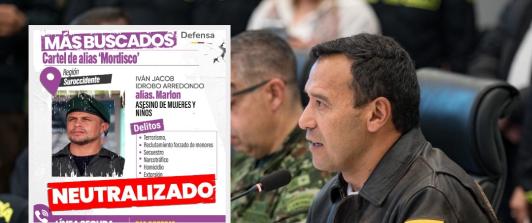 MinDefensa anuncia la neutralización de alias Marlon. / Fotos: MinDefensa.