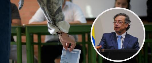 Petro sobre la clase media bogotana. / Fotos: AFP y Presidencia.
