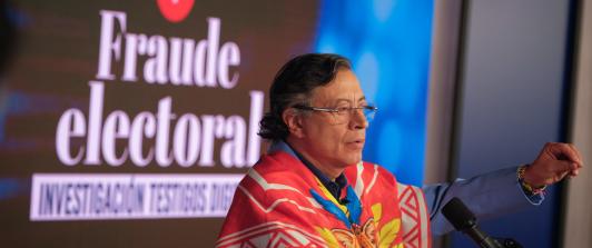 Presidente Gustavo Petro expone pruebas de presunto fraude electoral en las elecciones presidenciales de 2026