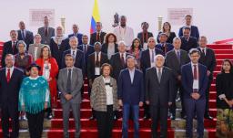 Toma de acciones tras cumbre por Palestina en Bogotá. / Foto: Presidencia.