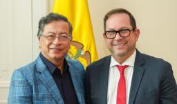 Reunión entre el Pdte. Petro y Lidio García. / Foto: Presidencia.