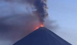 Erupción de volcán en Rusia. / Foto: Sputnik.
