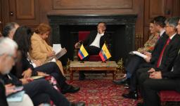 Reunión Bilateral entre el presidente Gustavo Petro y la Vicepresidenta de la República del Ecuador, Maria José Pinto
