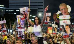 Manifestantes en Tel-Aviv.