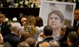 Honras fúnebres a Miguel Uribe Turbay.