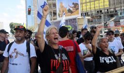 Israelíes protestan por liberación de los rehenes en Gaza