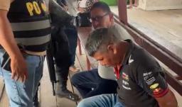 Toma de video de los contratistas detenidos.